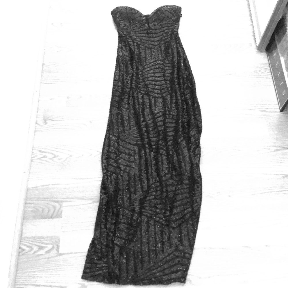 Black sparkly prom dress